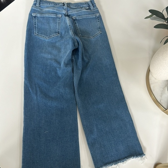 Boyish The Mikey High Rise Wide Leg Jeans Raw Hem Authentic Stretch Size 25 - Picture 12 of 12